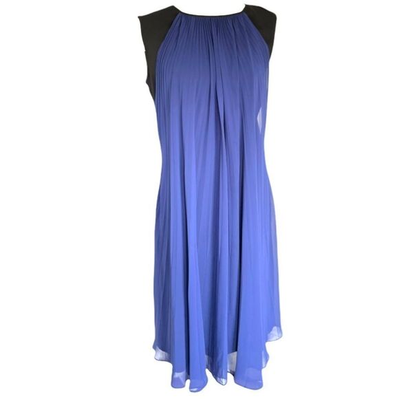 ESCADA Navy and Black Sleeveless Knee Length Dress - Picture 2 of 6